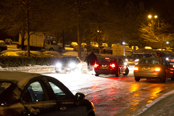 Frozen roads in the wake of Winter Storm Leon, Atlanta GA. 01.28.2014